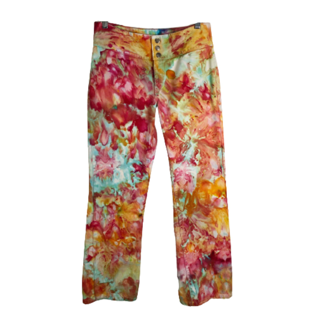 Tommy Hilfiger Womens‎ Sz 6 Jeans Tie Dyed Sherbert Jazz Flare Boot Cotton 1329